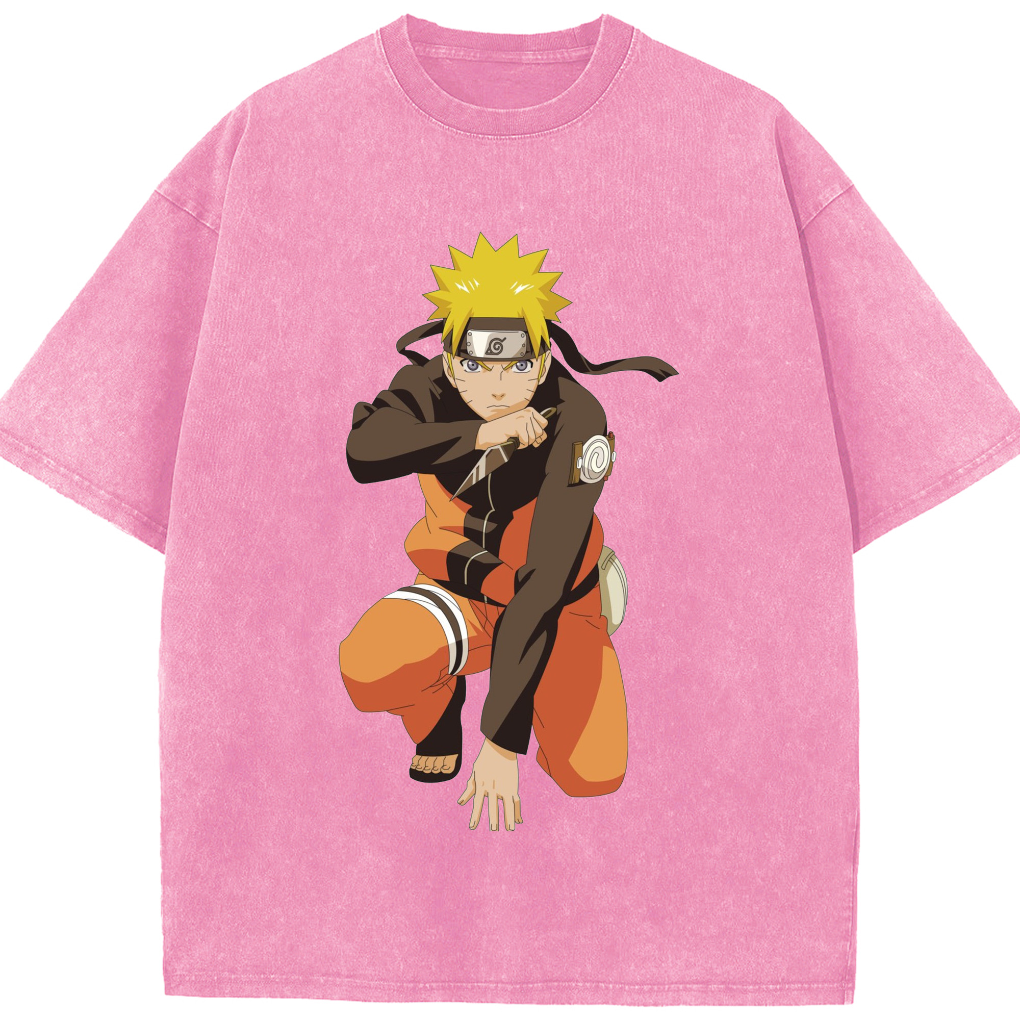 （画像用） NARUTO -ナルト- うずまき ナルト Uzumaki Naruto 綿100% ヴィンテージ風 半袖Tシャツ（フロントプリント）